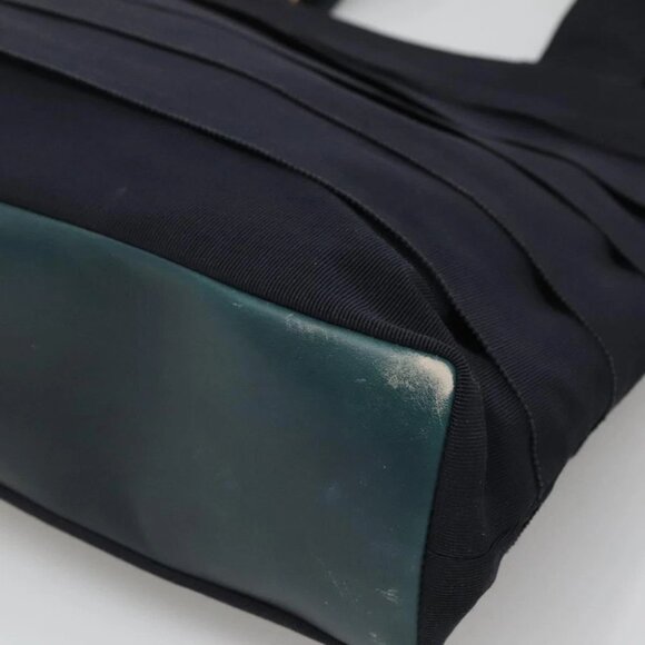 Salvatore Ferragamo Vala Tote Bag Canvas Leather Navy Gold Auth bs26595 - Picture 9 of 15